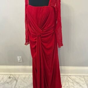 Escada Elegant Red Evening Dress/gown.